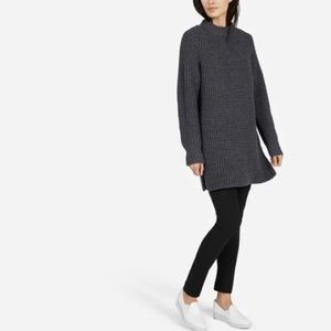 Everlane chunky knit grey tunic sweater
